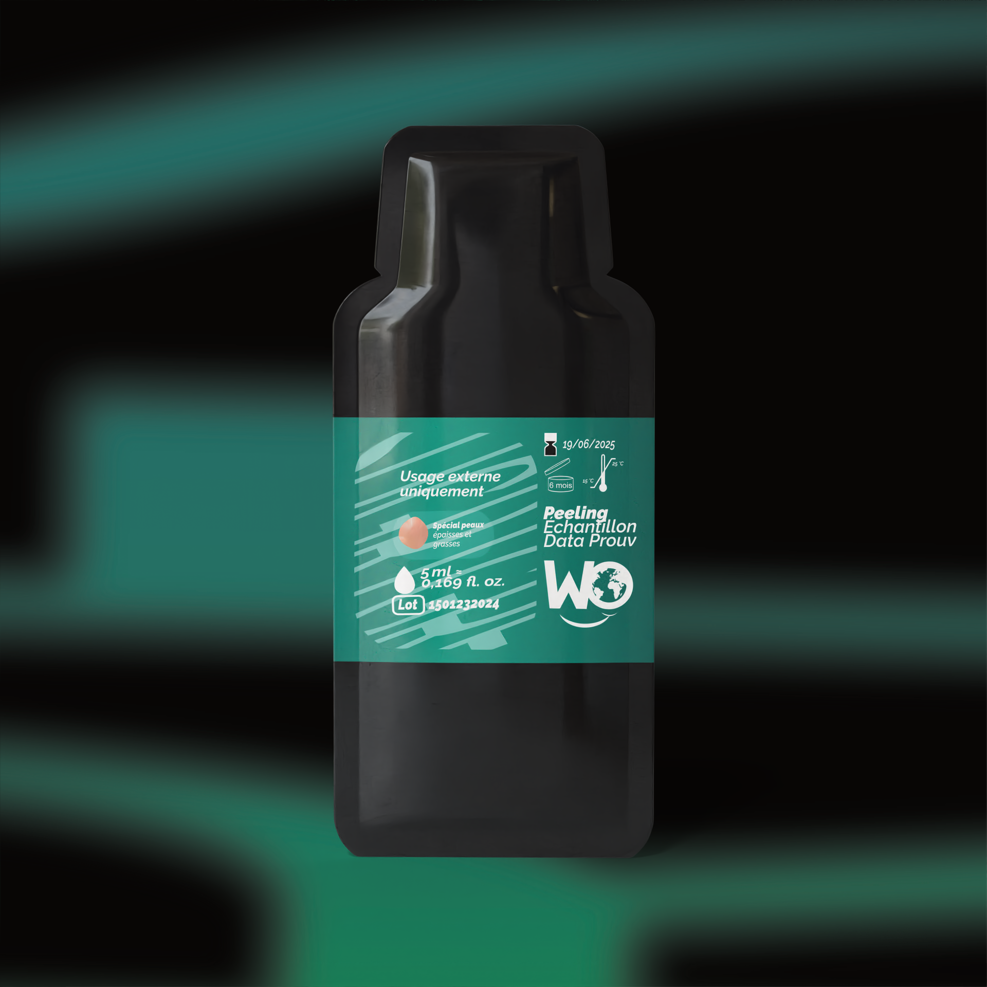 Flyer avec échantillon du peeling pour peau grasse