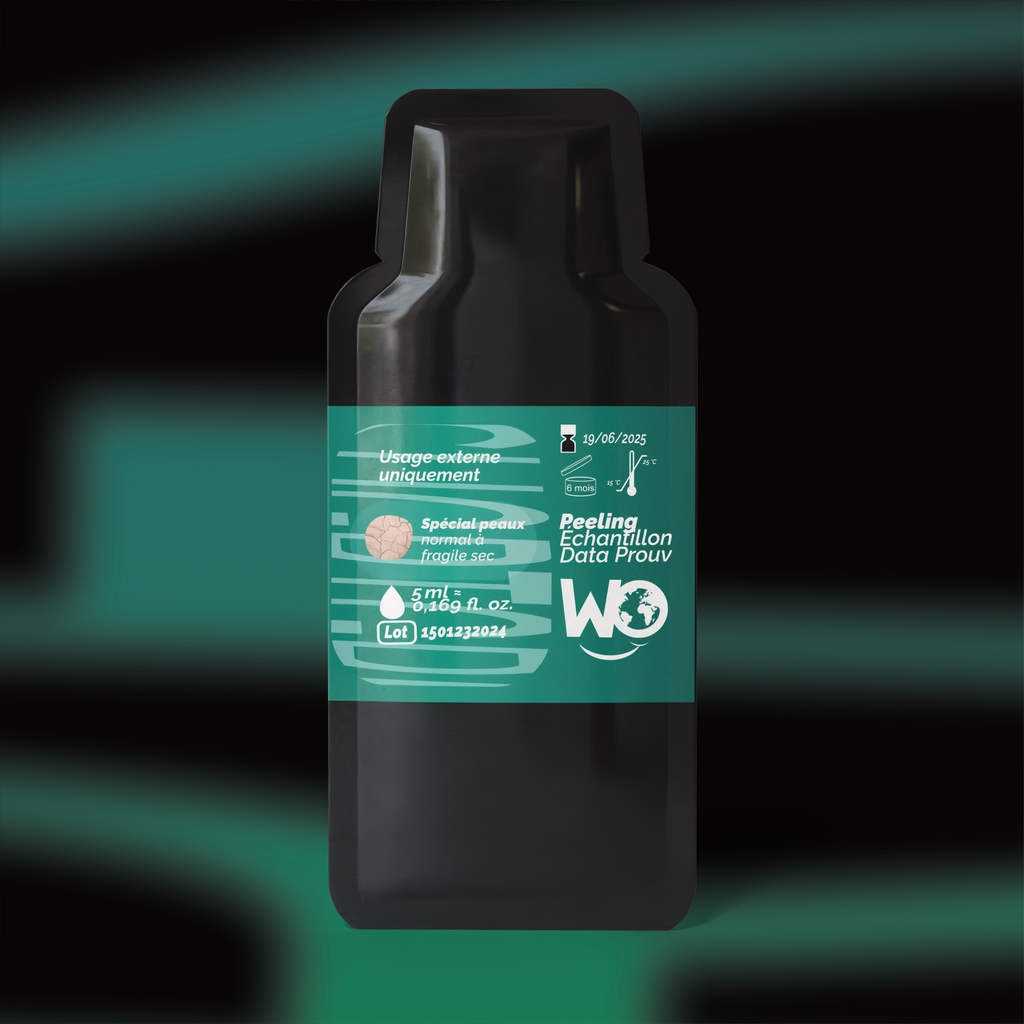 Flyer avec échantillon du peeling  normale à sensible.
