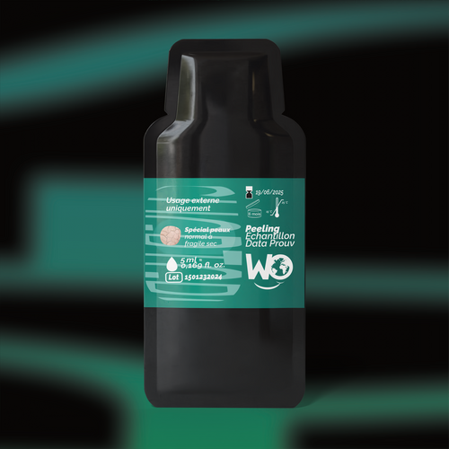 Flyer avec échantillon du peeling  normale à sensible.